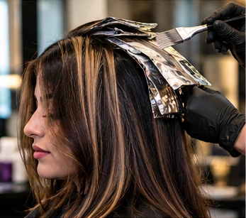 Professional hair coloring service — illustrative stock photo